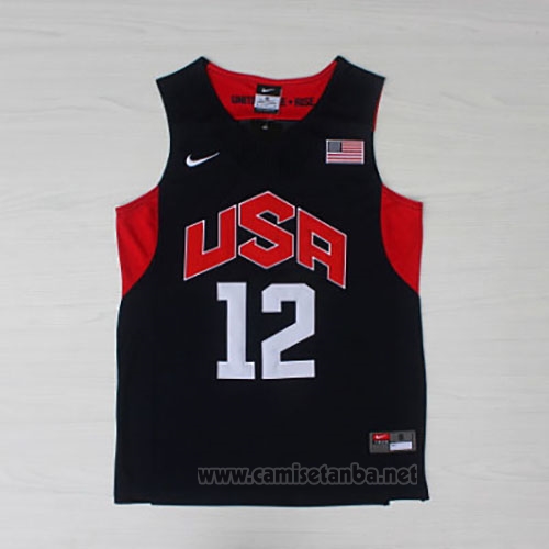 Camiseta USA 2012 James Harden #12 Negro